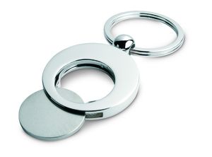 EURING Round Metal Key Ring with Trolley Token - GiftRetail IT3866
