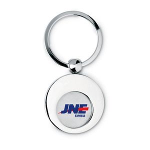 EURING Round Metal Key Ring with Trolley Token - GiftRetail IT3866