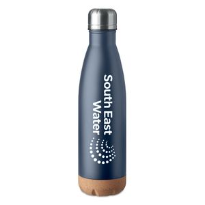 ASPEN CORK Double Wall Stainless Steel Cork Base Bottle 500ml - GiftRetail MO6313