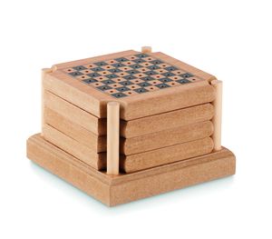 GiftRetail MO6382 - COASTGAME 4-delt coaster-spilsæt
