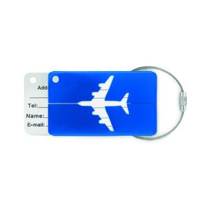 FLY TAG Premium Aluminium Airplane Luggage Tag with Label - GiftRetail MO9508