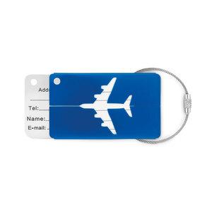 FLY TAG Premium Aluminium Airplane Luggage Tag with Label - GiftRetail MO9508