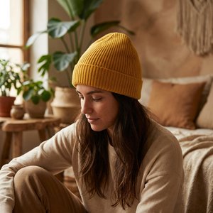 ATLANTIS AT217 - Miljøvenlig Ribstrikket Beanie