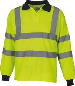 Yoko YHVJ310 - High Visibility Long Sleeve Polo Shirt