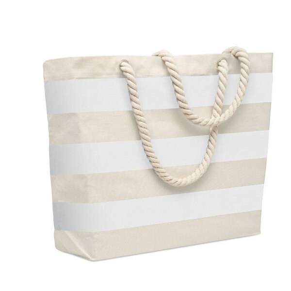 HEAVEN STRIPE Strandtaske i bomuld 220 gr/m² - GiftRetail MO2126