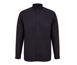 HENBURY HY512C - MODERN OXFORD LONG SLEEVED SHIRT - CLASSIC FIT