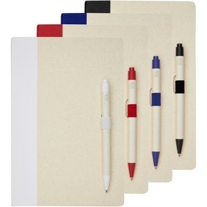 Eco-Friendly Recycled Milk Carton Notebook & Pen Set - EgotierPro 107811