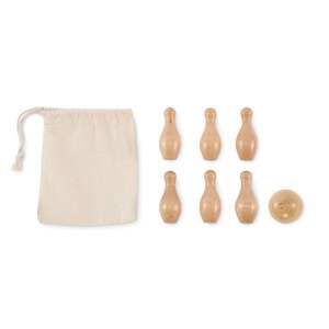 BOLITO Mini pine wood bowling set - GiftRetail MO2434