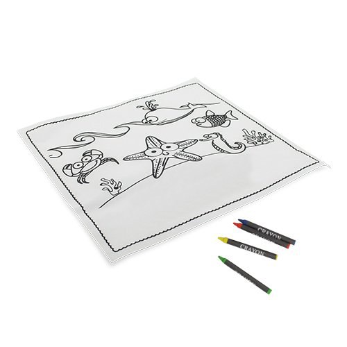 Claps 96890 - Coloring Placemat with Crayon Set