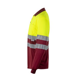 Velilla 36069 - Tofarvet poloshirt (160 g/m²) og lange ærmer, i polyester (100 %)