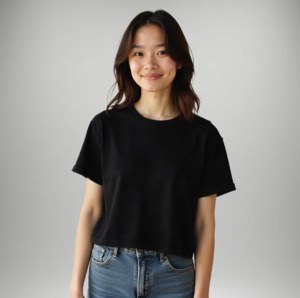 Roly CA6687 - Stylish Cropped Loose-Fit Women's Short-Sleeve Tee