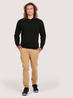 Elegant Comfort V-Neck Sweatshirt with Brushed Fleece