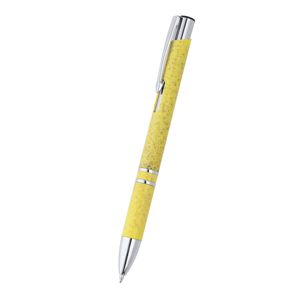 HAYEDO Push button pen made of wheat fibre and ABS with silver details