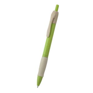 Stamina HW8032 - HANA Push button pen made of wheat fibre and ABS with soft grip