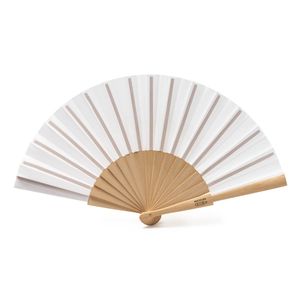 Stamina FN3112 - MILOS Hand fan with wooden ribs and RPET fabric