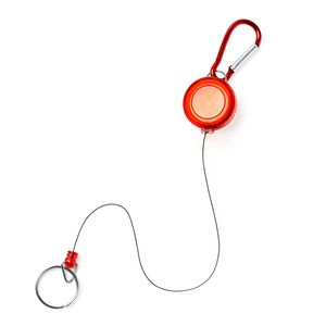 DOKI Rollerclip keyring with carabiner and retractable ring - EgotierPro KO4209