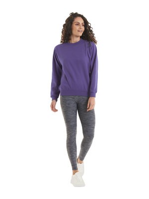 Women's Ultra Soft Charcoal Crew Neck Sweatshirt