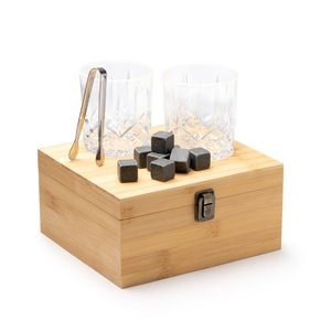 Claps 74336 - Premium Whisky Set with Reusable Stone Cubes