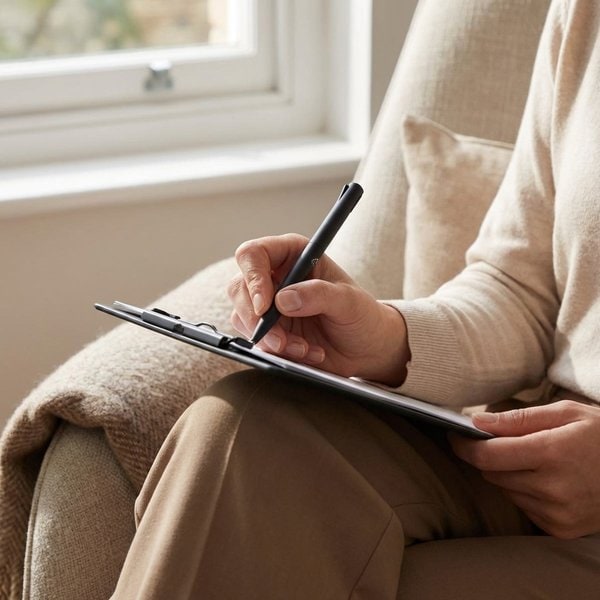 Clast A4 clipboard med magnetisk lukning og RCS genvundet kuglepen (sort blæk)