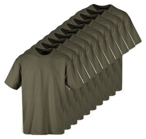 Pakke med 10 Build Your Brand BY102 - Komfortabel Oversize T-Shirt til Mænd