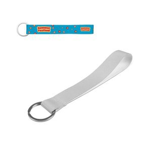 Lanyard'In 94419 - Kort lanyard til sublimeringstryk i genbrugspolyester (100% rPET) med ring