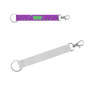 Lanyard'In 94420 - Kort polyester-snor til sublimeringstryk med standardring og karabinhage