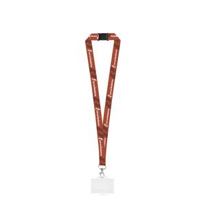 Lanyard'In 94428 - Polyester sublimeringssnor med karabinhage, sikkerhedslås og stiv kortholder