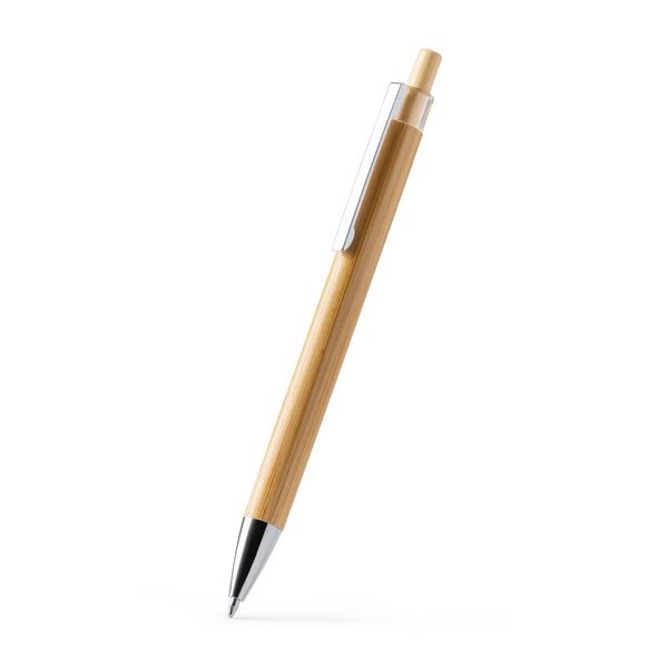 FIKE Ballpoint pen with bamboo body and pushbutton