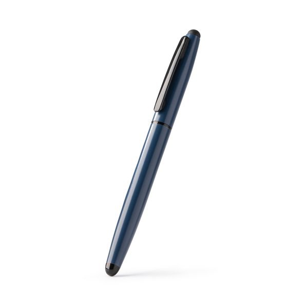 KURUA Roller ballpoint pen with rounded body made from recycled aluminium