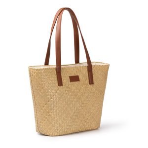 Stamina BO1956 - MIYAKO Handbag with a straw exterior and cotton inner lining