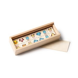 Stamina JU1682 - BUELIX Wooden domino with a 28-piece animal design