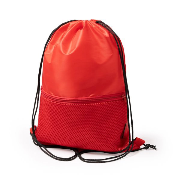 MILAK Rope backpack in RPET 210D with outer pocket in padded fabric and zip