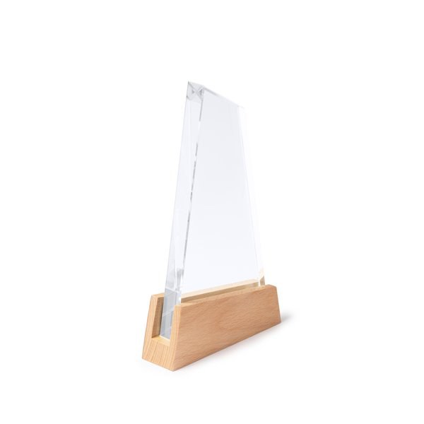 NAVIS Nautical design glass trophy with bamboo base