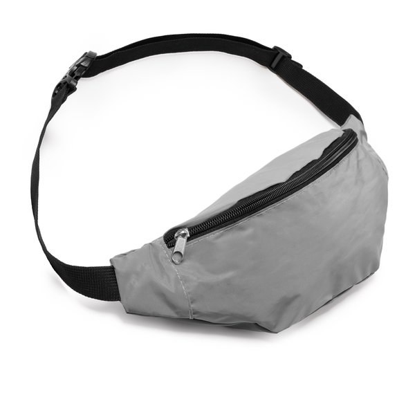 NURMI Reflective waist bag with large front pocket made of polyester