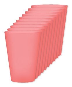 Pakke med 10 GiftRetail MO6375 - FESTA LARGE Genanvendelig eventkop 300ml