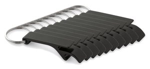 Pakke med 10 Egotier 93151 - Nøglering i aluminium med kapselåbner