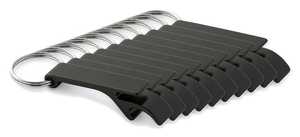 Nøglering i aluminium med kapselåbner