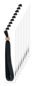 Pakke med 100 GiftRetail MO6706 - FIESTA RPET-polyesterarmbånd