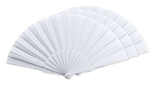 Pakke med 3 Stamina PF3110 - ALBERO Hand fan with plastic ribs and polyester fabric