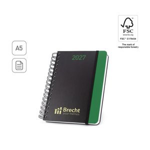 A5 diary in 100% recycled paper with a matte finish - Egotier 96107