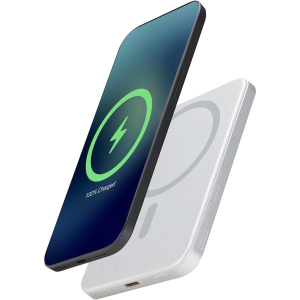 Avis 5000 mAh RCS recycled aluminium magnetic power bank - EgotierPro 124443