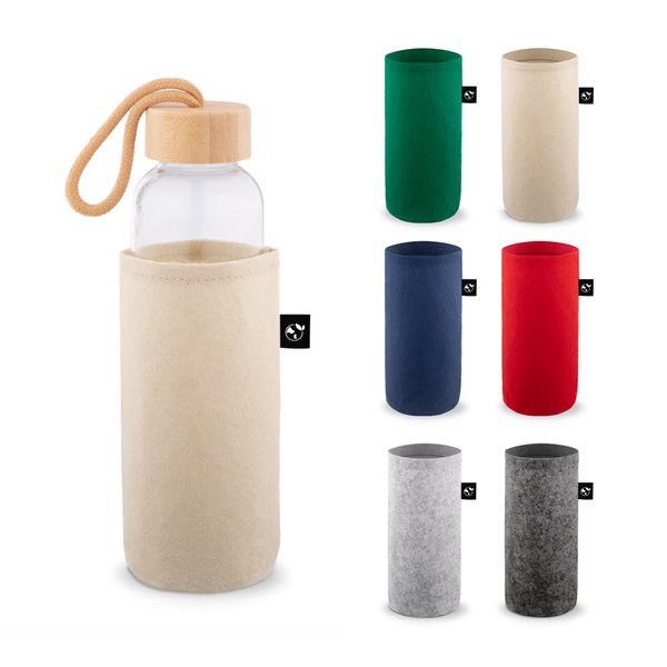 Recycled felt sleeve (100% rPET) ideal for bottles - Egotier 94450